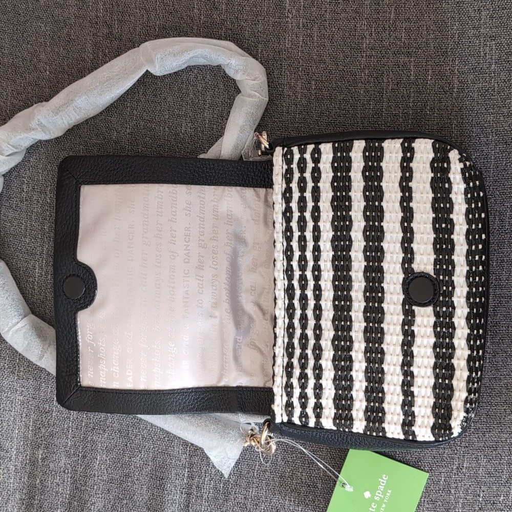 Kate Spade New York Cobble Hill Straw Abela Bag, NWT